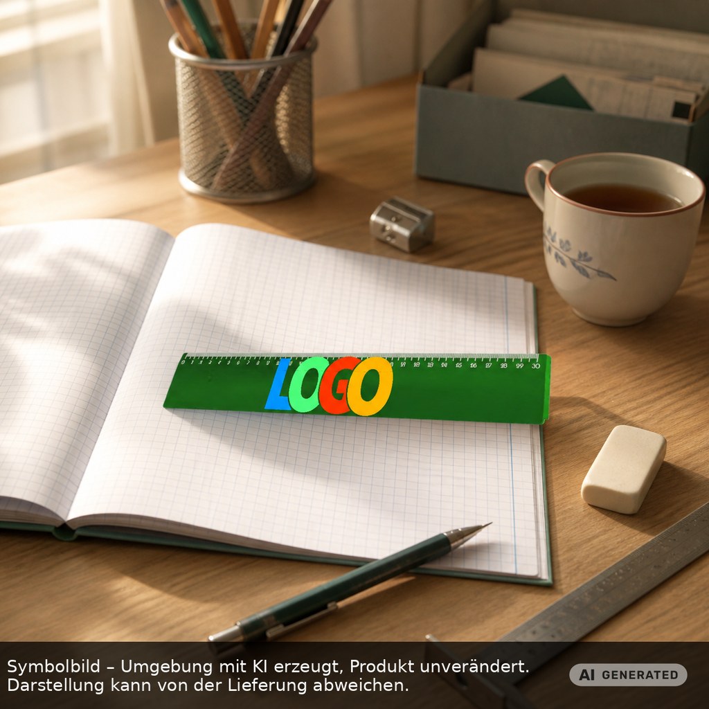 Lineal 30 cm als Werbeartikel mit Logo bedrucken