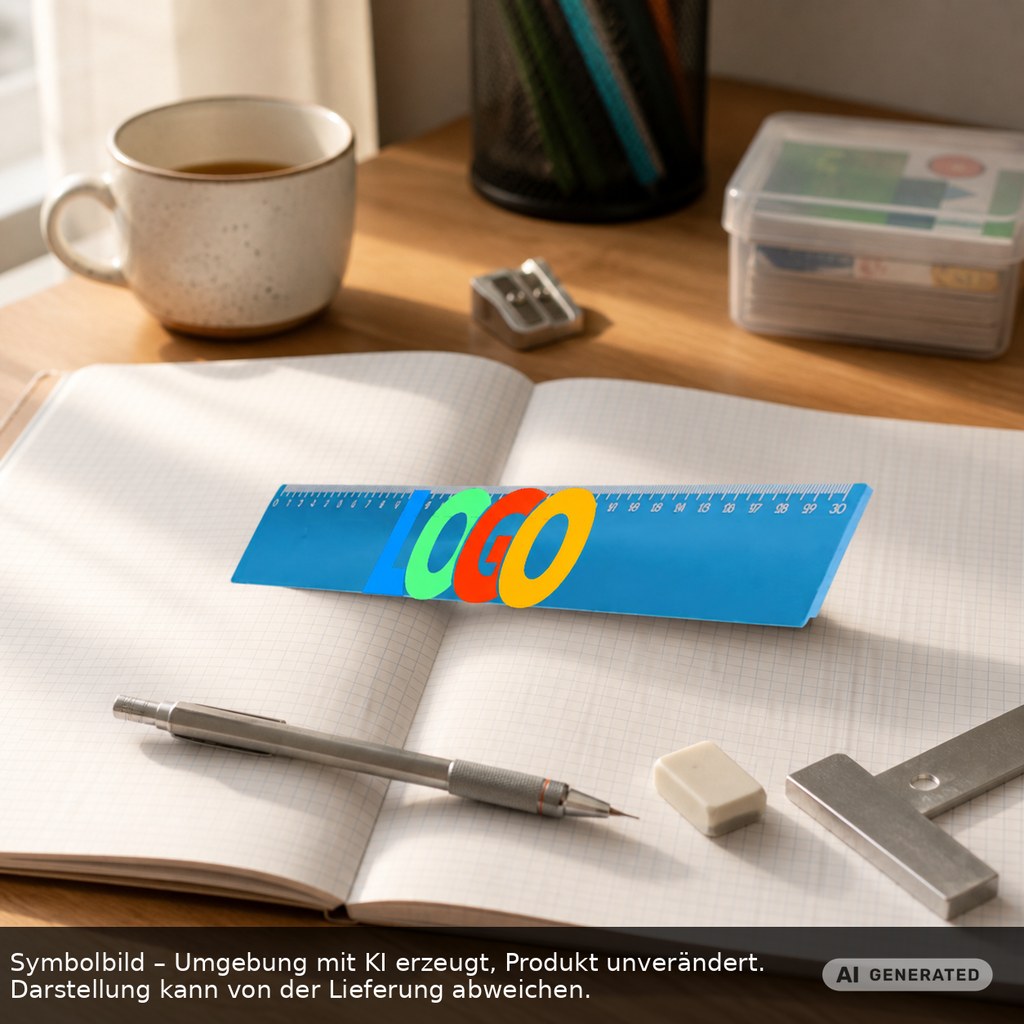 Lineal 30 cm als Werbeartikel mit Logo bedrucken