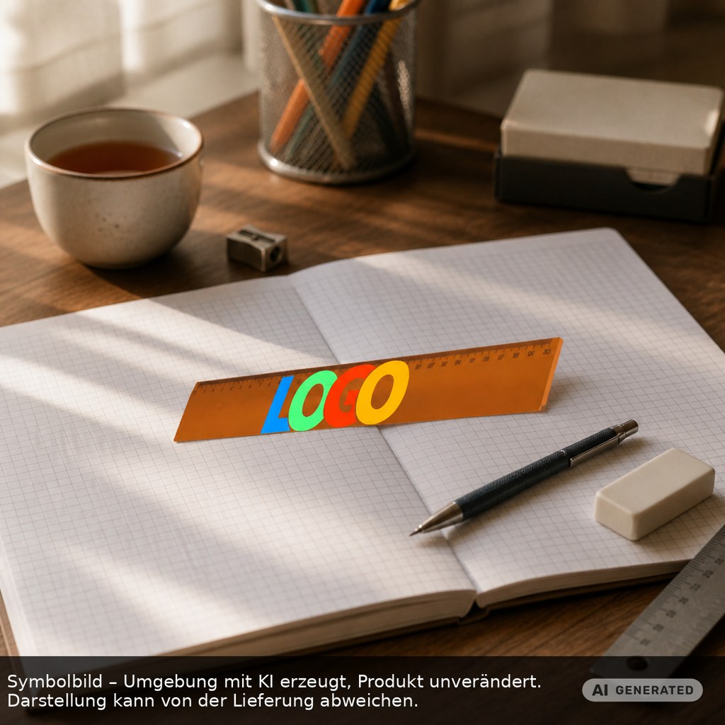 Lineal 30 cm als Werbeartikel mit Logo bedrucken