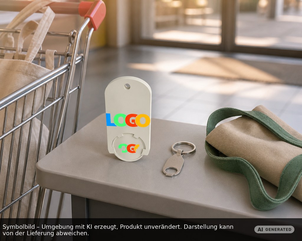 Chiphalter mit 1€-Chip "Alpha" als Werbeartikel mit Logo bedrucken