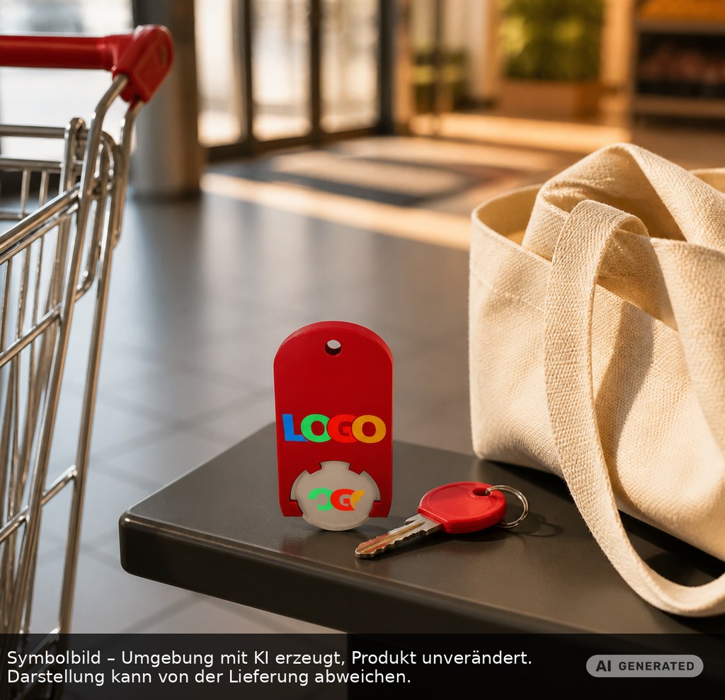 Chiphalter mit 1€-Chip "Alpha" als Werbeartikel mit Logo bedrucken