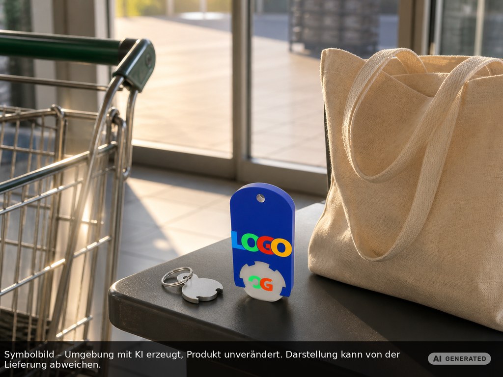 Chiphalter mit 1€-Chip "Alpha" als Werbeartikel mit Logo bedrucken