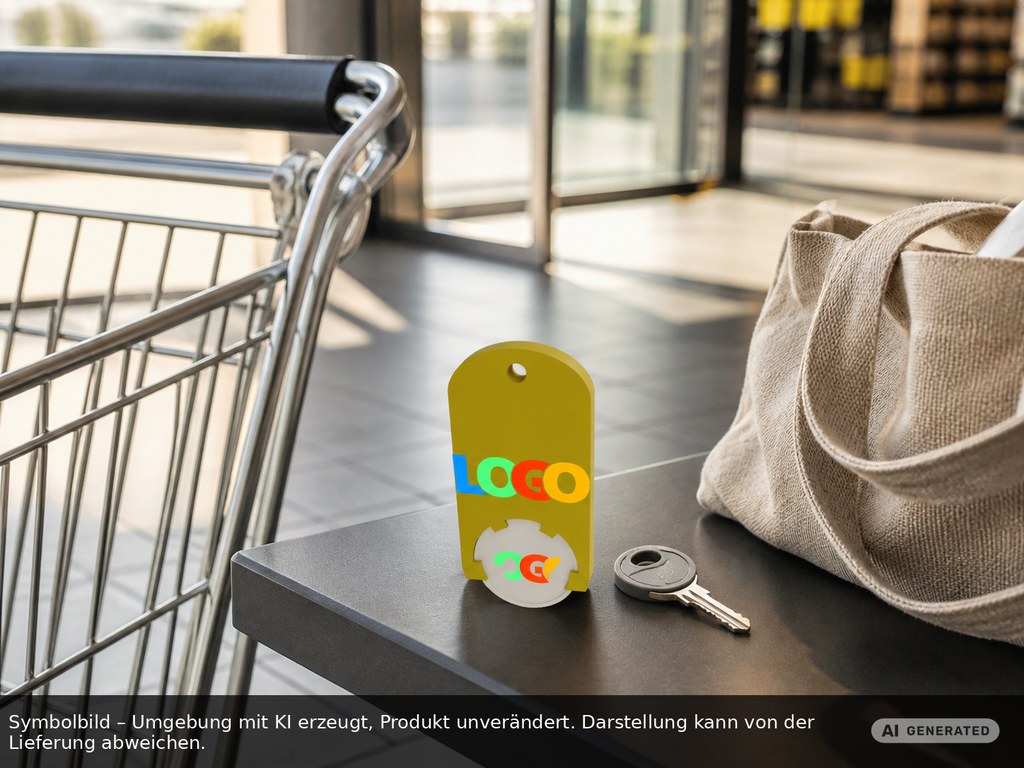 Chiphalter mit 1€-Chip "Alpha" als Werbeartikel mit Logo bedrucken
