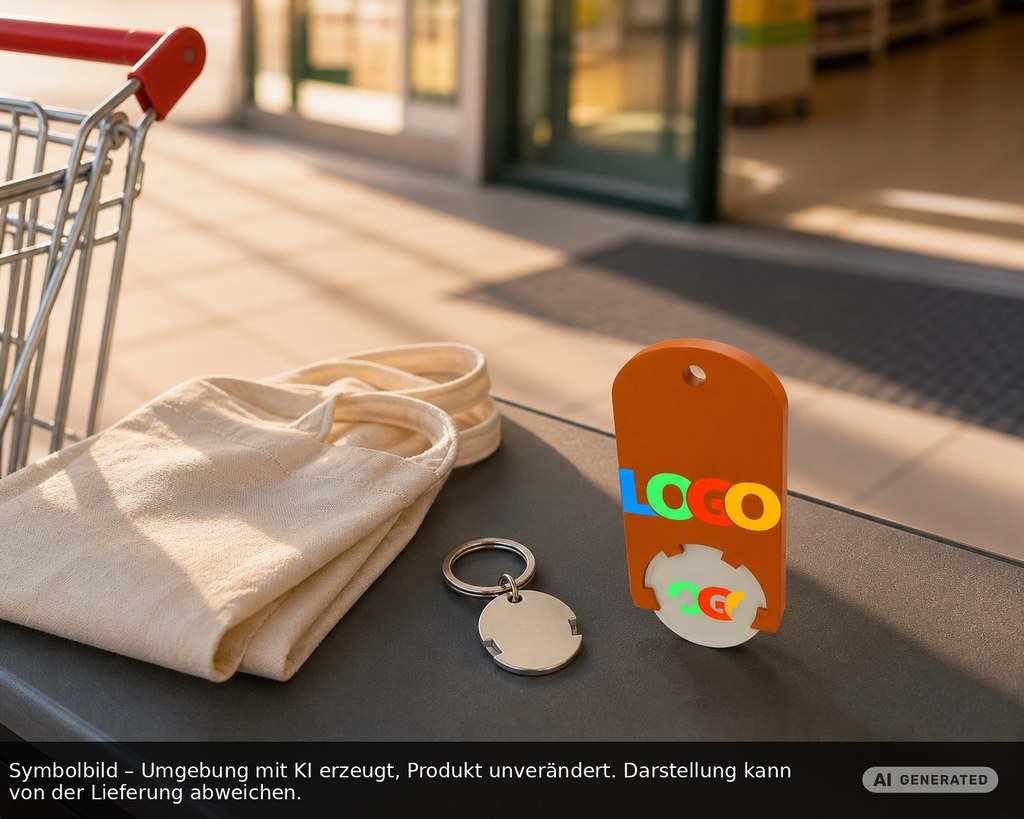 Chiphalter mit 1€-Chip "Alpha" als Werbeartikel mit Logo bedrucken