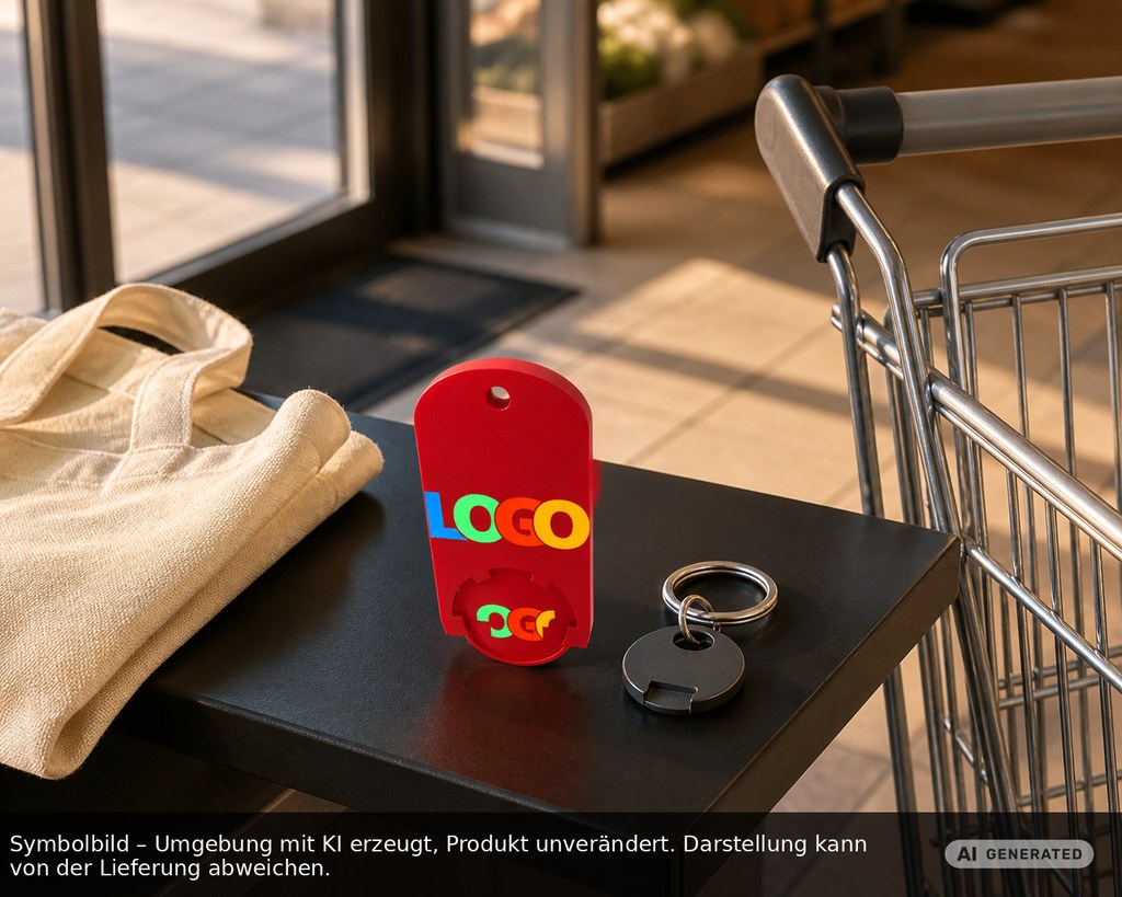 Chiphalter mit 1€-Chip "Alpha" als Werbeartikel mit Logo bedrucken