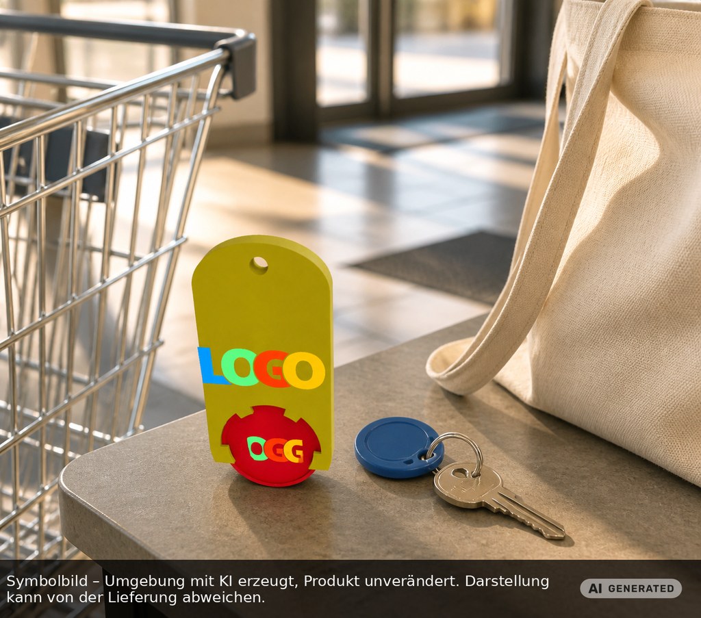 Chiphalter mit 1€-Chip "Alpha" als Werbeartikel mit Logo bedrucken