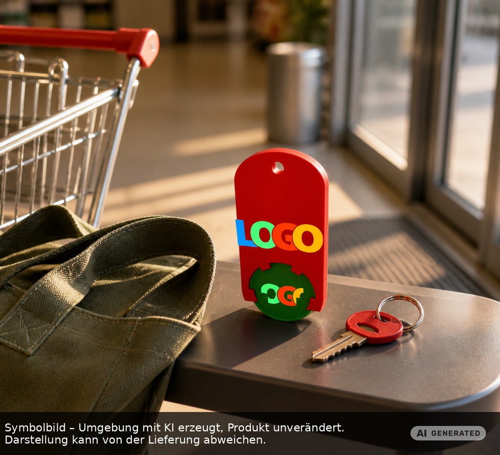 Chiphalter mit 1€-Chip "Alpha" als Werbeartikel mit Logo bedrucken