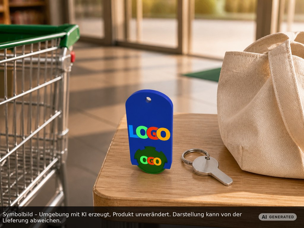 Chiphalter mit 1€-Chip "Alpha" als Werbeartikel mit Logo bedrucken