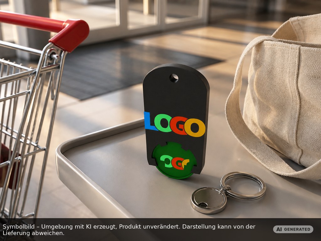 Chiphalter mit 1€-Chip "Alpha" als Werbeartikel mit Logo bedrucken