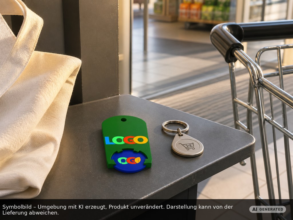 Chiphalter mit 1€-Chip "Alpha" als Werbeartikel mit Logo bedrucken