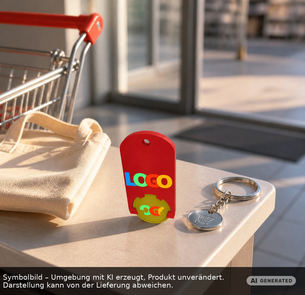 Chiphalter mit 1€-Chip "Alpha" als Werbeartikel mit Logo bedrucken