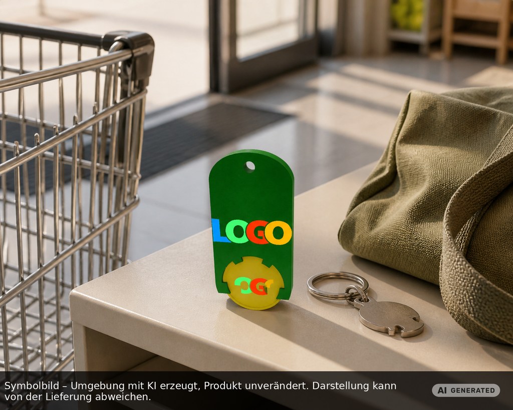 Chiphalter mit 1€-Chip "Alpha" als Werbeartikel mit Logo bedrucken