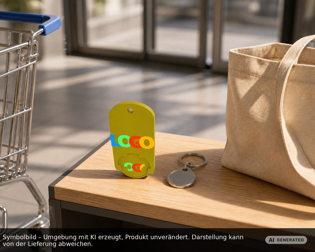 Chiphalter mit 1€-Chip "Alpha" als Werbeartikel mit Logo bedrucken