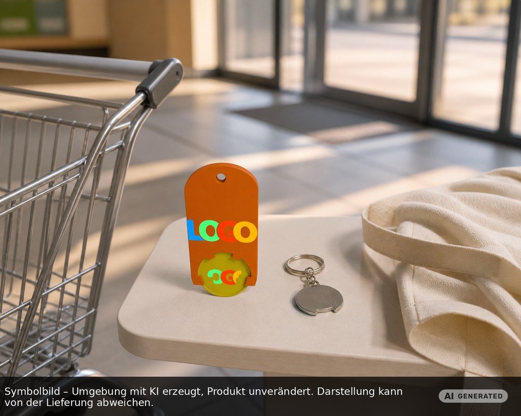 Chiphalter mit 1€-Chip "Alpha" als Werbeartikel mit Logo bedrucken