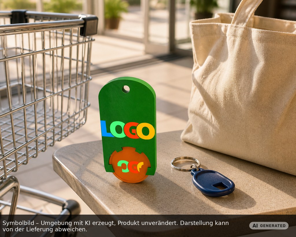 Chiphalter mit 1€-Chip "Alpha" als Werbeartikel mit Logo bedrucken
