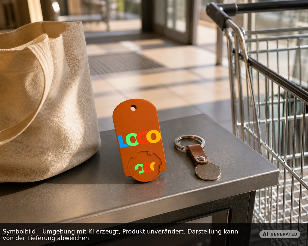 Chiphalter mit 1€-Chip "Alpha" als Werbeartikel mit Logo bedrucken