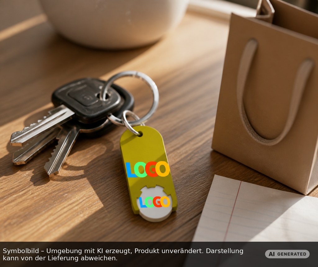 Chiphalter mit 1€-Chip "Alpha" als Werbeartikel mit Logo bedrucken