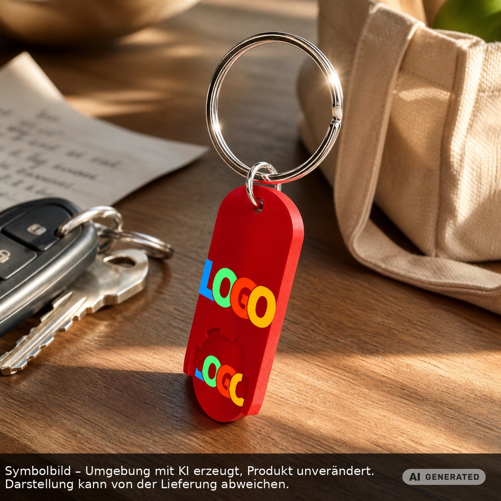 Chiphalter mit 1€-Chip "Alpha" als Werbeartikel mit Logo bedrucken
