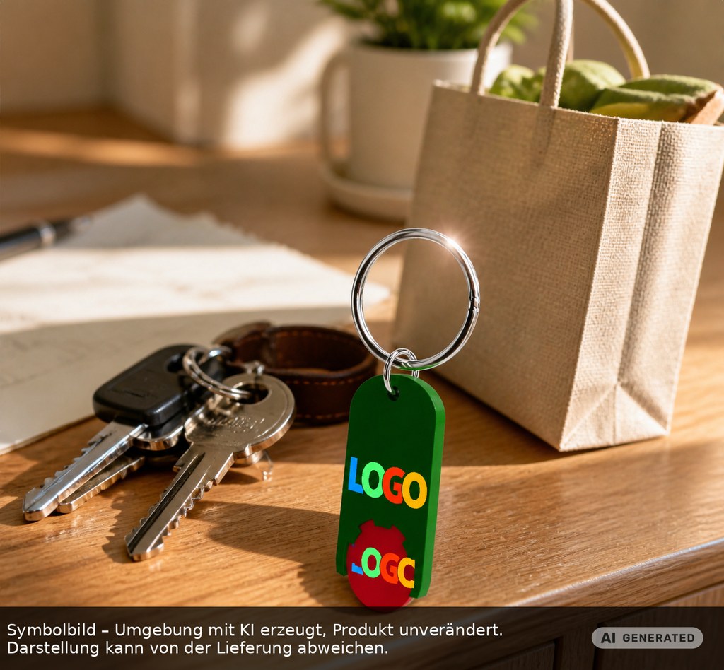Chiphalter mit 1€-Chip "Alpha" als Werbeartikel mit Logo bedrucken
