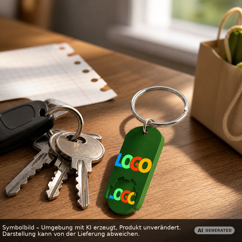 Chiphalter mit 1€-Chip "Alpha" als Werbeartikel mit Logo bedrucken
