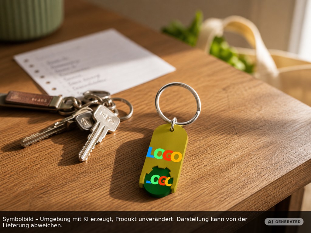 Chiphalter mit 1€-Chip "Alpha" als Werbeartikel mit Logo bedrucken