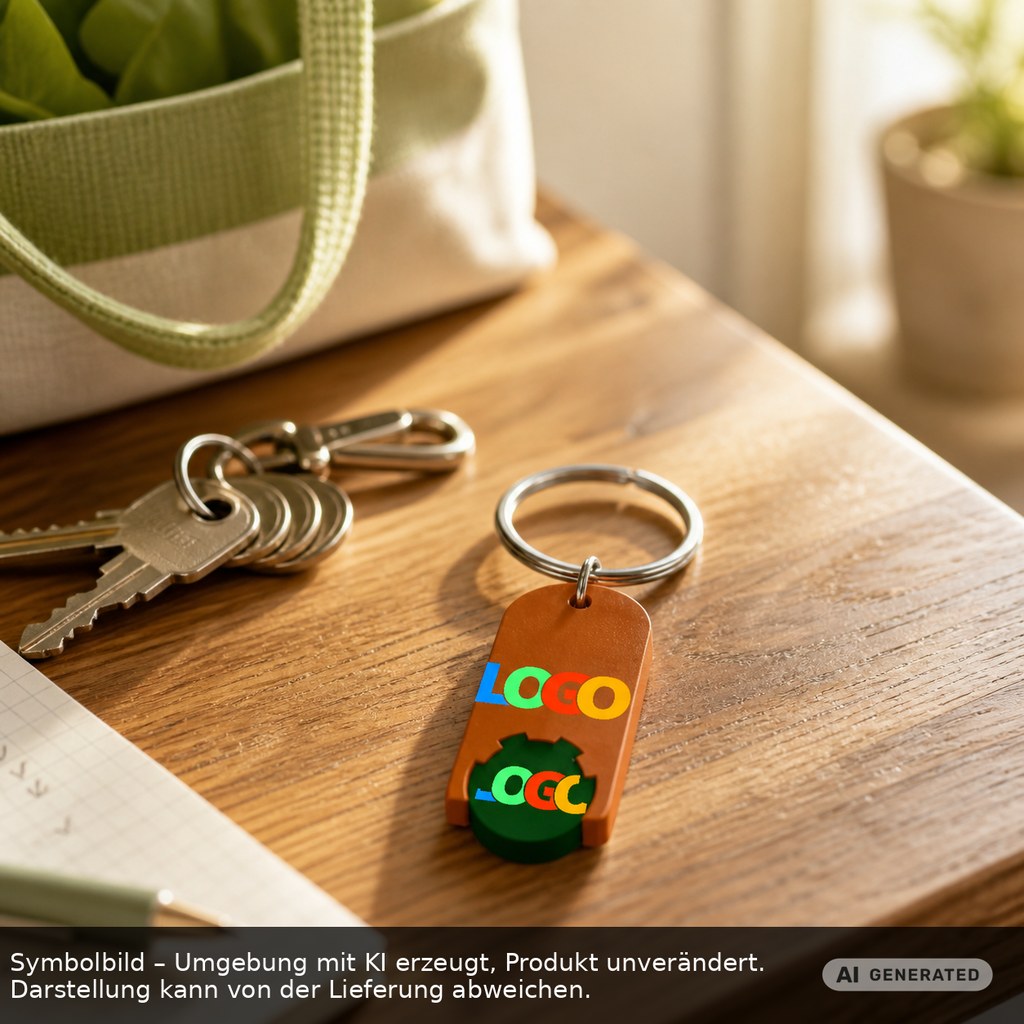 Chiphalter mit 1€-Chip "Alpha" als Werbeartikel mit Logo bedrucken