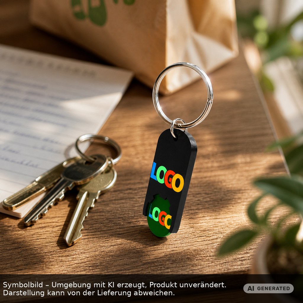 Chiphalter mit 1€-Chip "Alpha" als Werbeartikel mit Logo bedrucken