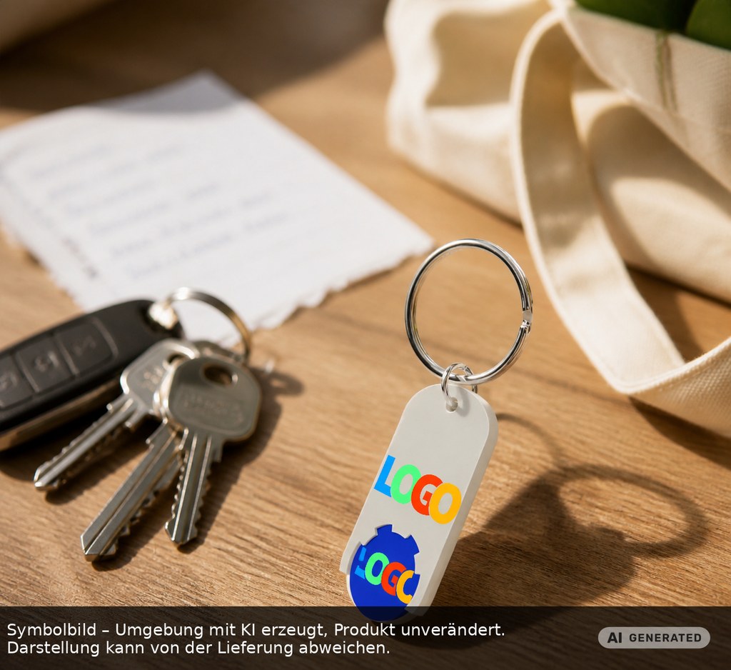 Chiphalter mit 1€-Chip "Alpha" als Werbeartikel mit Logo bedrucken