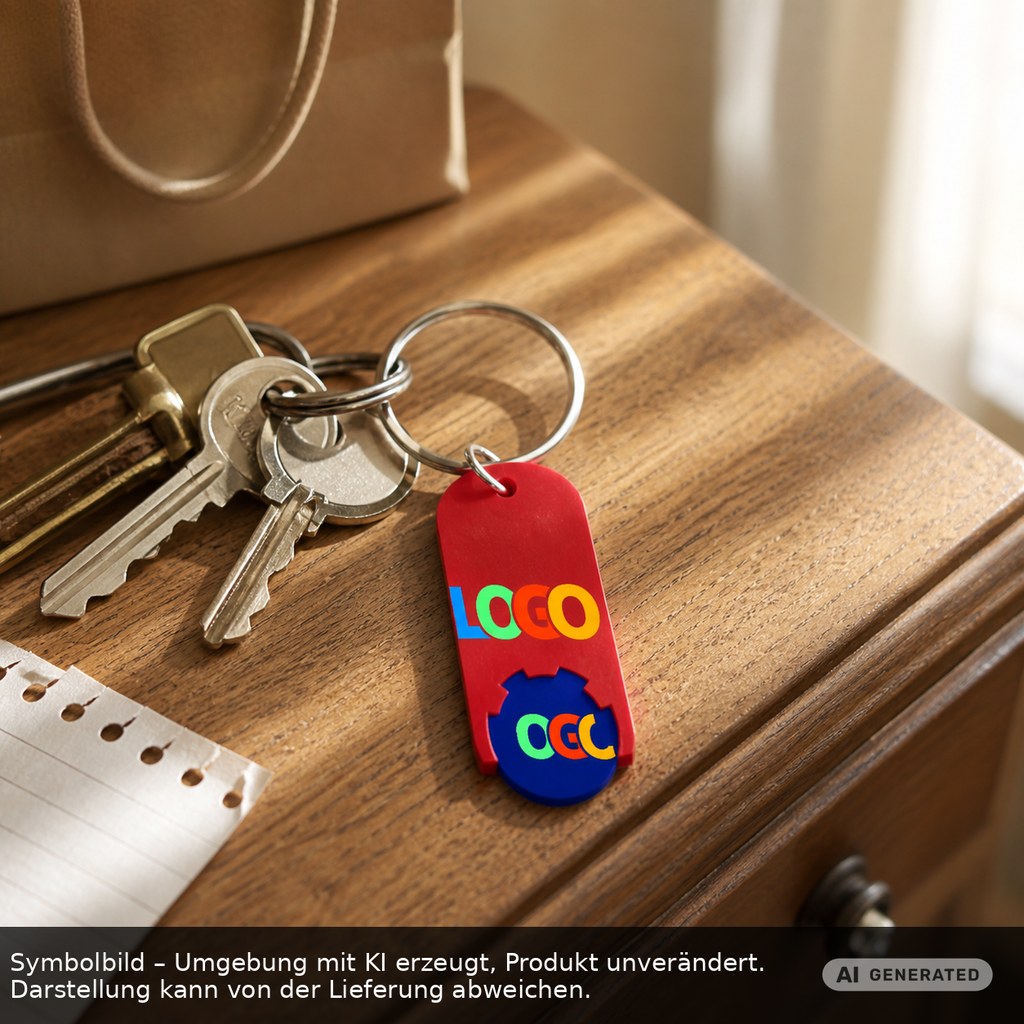 Chiphalter mit 1€-Chip "Alpha" als Werbeartikel mit Logo bedrucken
