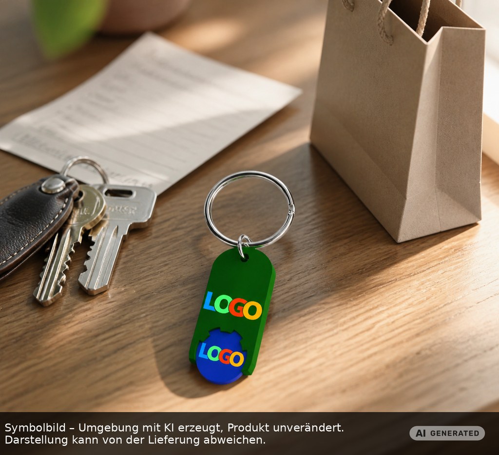 Chiphalter mit 1€-Chip "Alpha" als Werbeartikel mit Logo bedrucken