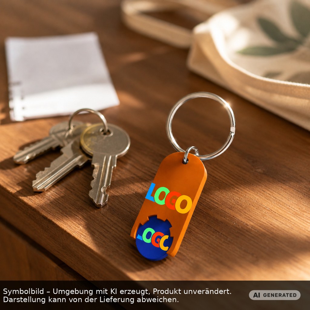 Chiphalter mit 1€-Chip "Alpha" als Werbeartikel mit Logo bedrucken