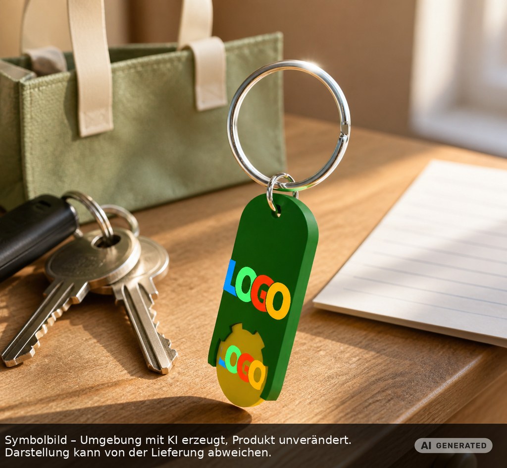 Chiphalter mit 1€-Chip "Alpha" als Werbeartikel mit Logo bedrucken