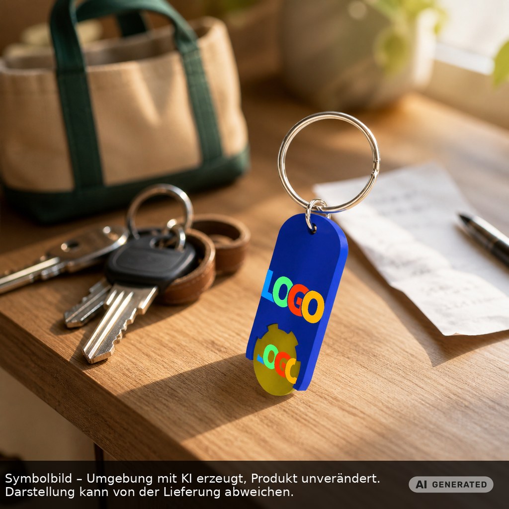 Chiphalter mit 1€-Chip "Alpha" als Werbeartikel mit Logo bedrucken