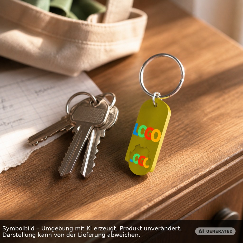 Chiphalter mit 1€-Chip "Alpha" als Werbeartikel mit Logo bedrucken