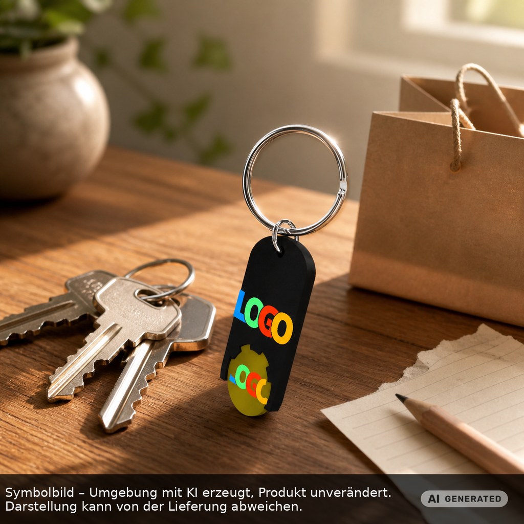 Chiphalter mit 1€-Chip "Alpha" als Werbeartikel mit Logo bedrucken