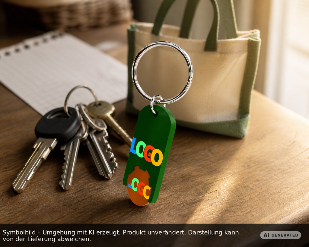 Chiphalter mit 1€-Chip "Alpha" als Werbeartikel mit Logo bedrucken