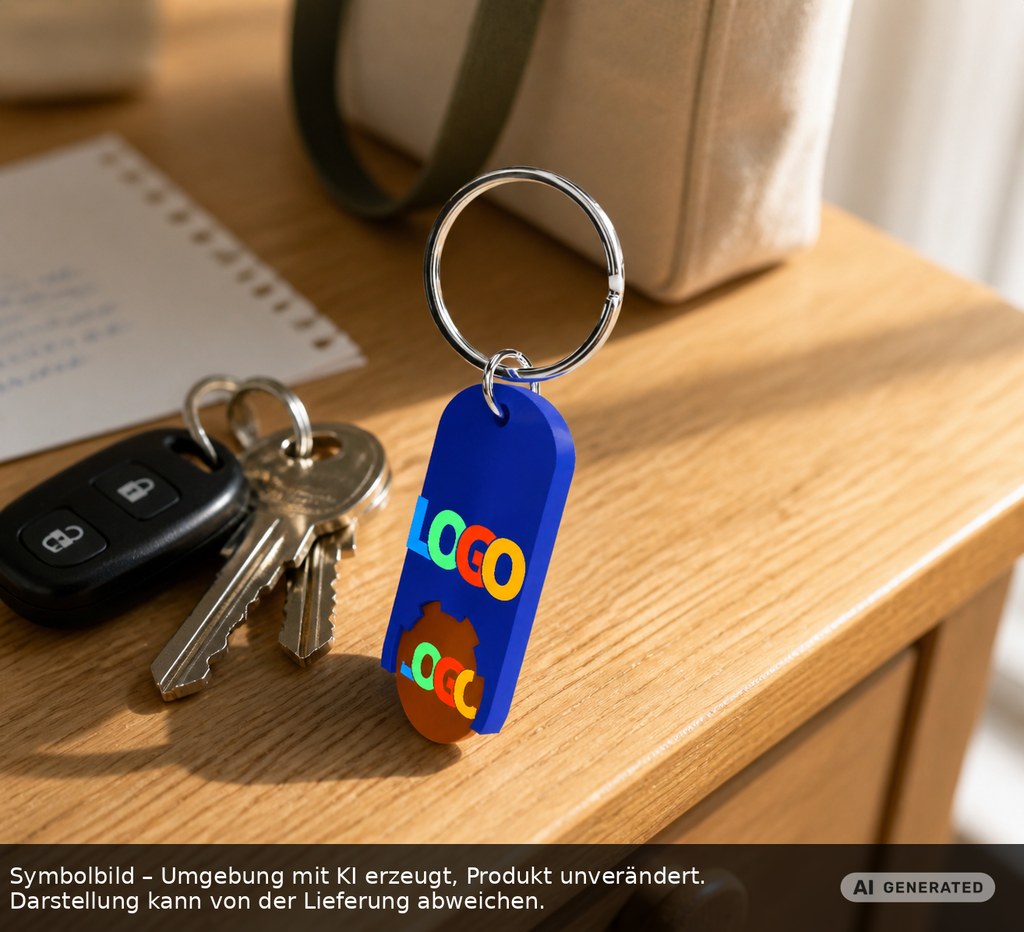 Chiphalter mit 1€-Chip "Alpha" als Werbeartikel mit Logo bedrucken
