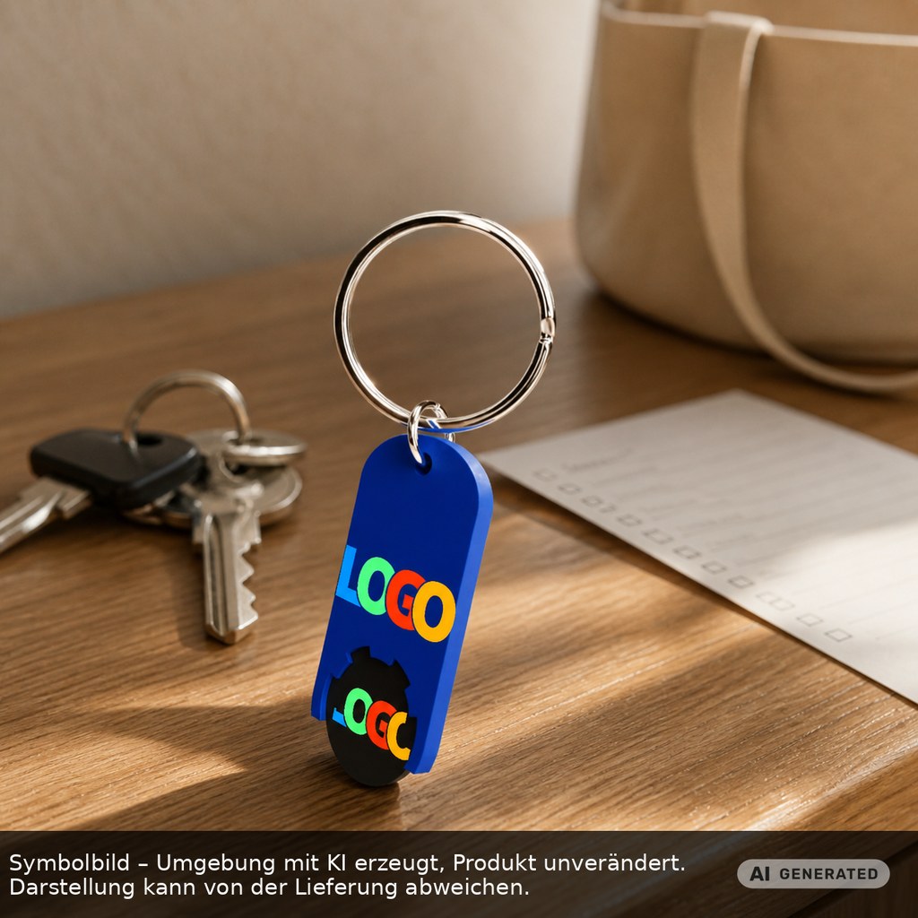 Chiphalter mit 1€-Chip "Alpha" als Werbeartikel mit Logo bedrucken